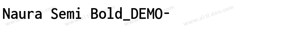 Naura Semi Bold_DEMO字体转换